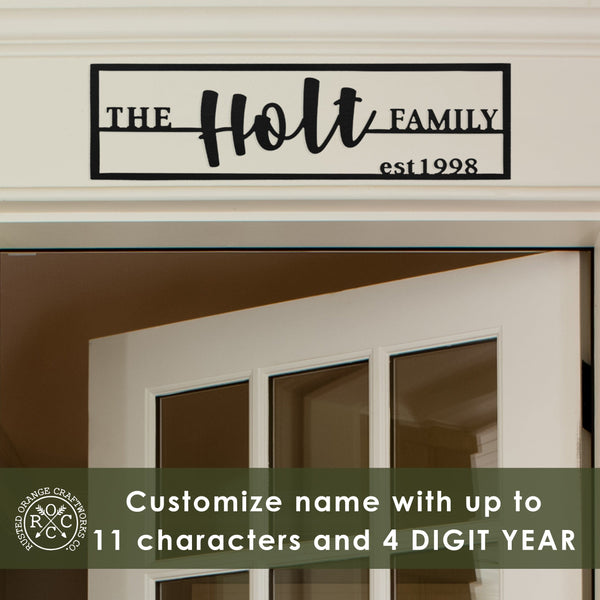 Rusted Orange Craftworks Co. Decorative Plaques Family Name Plaque - Personalized Last Name Established Sign for Home