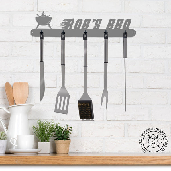 Grill Utensil Holder Personalized - Outdoor Grill Organizer