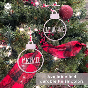 Rusted Orange Craftworks Co. Holiday Ornaments Amelia Jane Ornament Collection - 5 pack - Customized Christmas Ornament