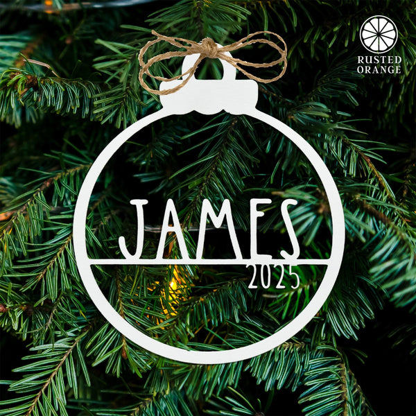 Rusted Orange Craftworks Co. Holiday Ornaments Amelia Jane Ornament Collection - 5 pack - Customized Christmas Ornament