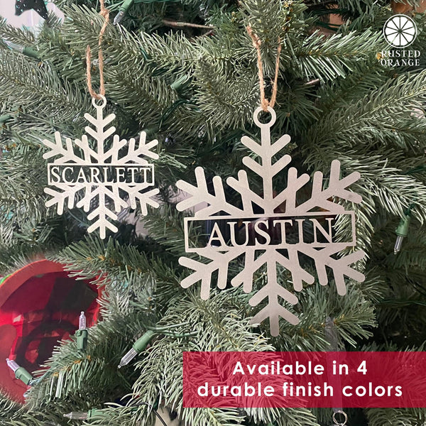 Rusted Orange Craftworks Co. Holiday Ornaments Into the Woods Ornaments: Deer Ornaments, Tree Ornaments, Snowflake Ornaments - Set of 3