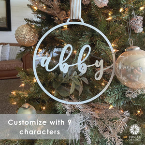 Rusted Orange Craftworks Co. Holiday Ornaments Minimalist Custom Ornament - Single - Metal Personalized Christmas Ornaments