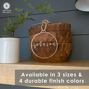 Rusted Orange Craftworks Co. Holiday Ornaments Minimalist Custom Ornaments - 5 Pack - Metal Personalized Christmas Ornaments