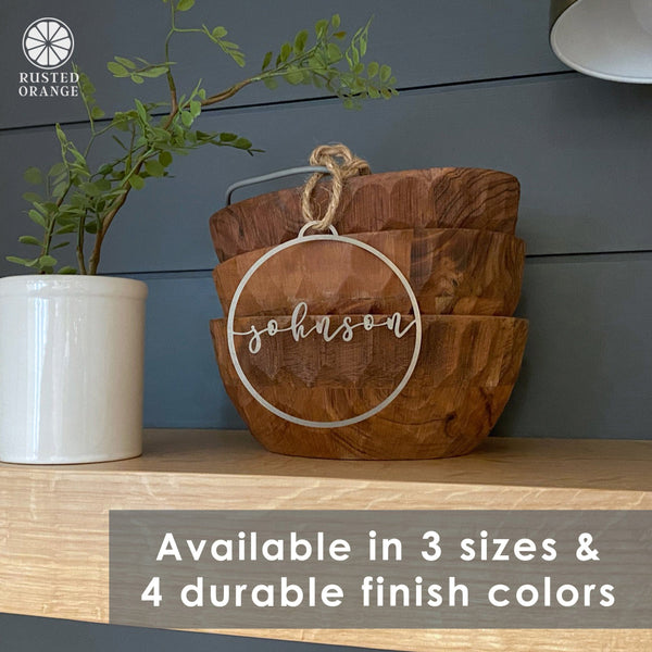 Rusted Orange Craftworks Co. Holiday Ornaments Minimalist Custom Ornaments - 5 Pack - Metal Personalized Christmas Ornaments