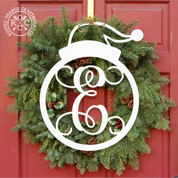 Rusted Orange Craftworks Co. Seasonal & Holiday Decorations Single Letter Holiday Monogram Collection - Personalized Metal Sign Decorations