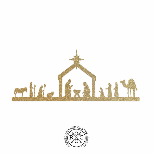 Rusted Orange Craftworks Co. Special Offer Single Piece Nativity - Indoor Metal Nativity Set with Figurines