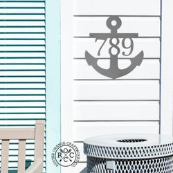 anchor address sign on wall