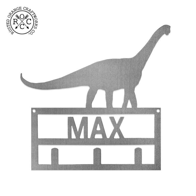 long neck dinosaur sign with hooks