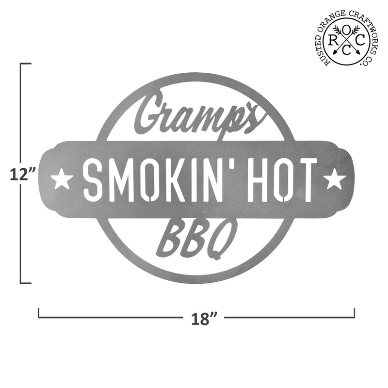 Rusted Orange Craftworks Co. Outdoor Grill Accessories Smokin' Hot Plaques - Personalized Outdoor Hanging Barbecue Signs