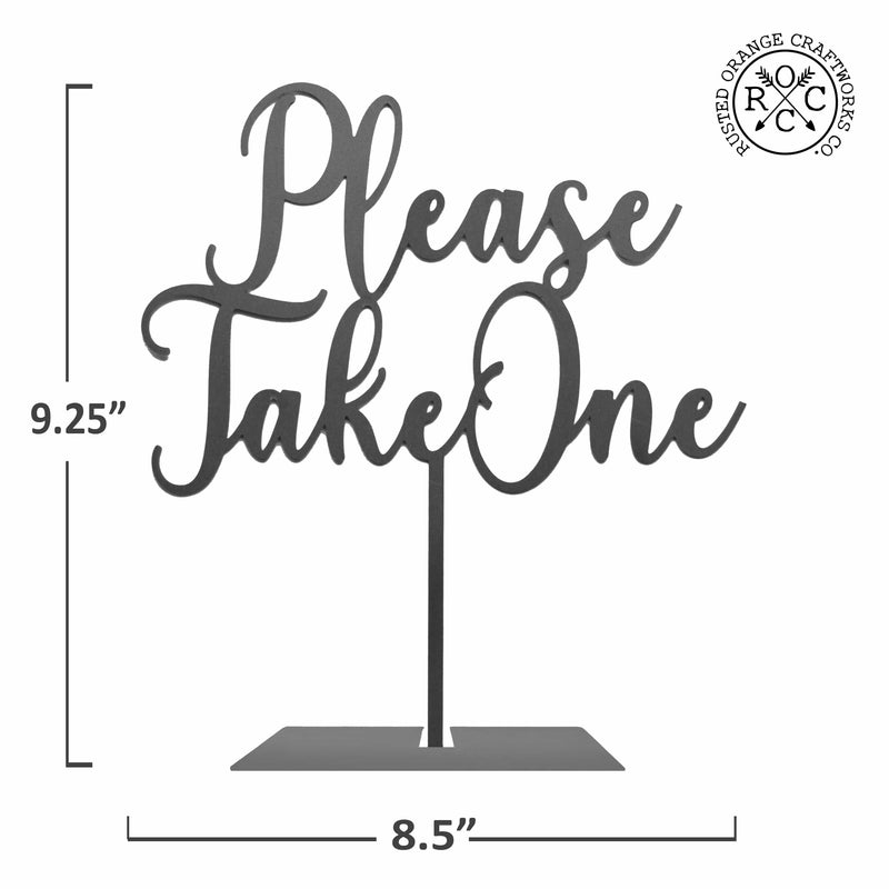 please take one sign dimensions