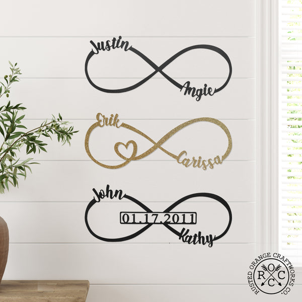 Infinity Sign- bedroom wall decor for couples, anniversary and wedding, eternity symbol