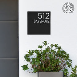 Rusted Orange Craftworks Co. Address Signs 12 inch Hyde Address Plaque - House Number Address Sign Decor for Front Door