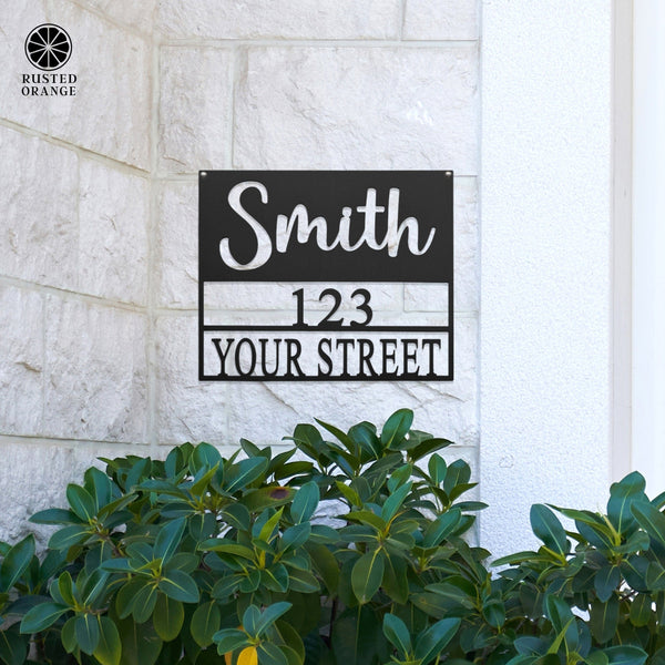 Rusted Orange Craftworks Co. Address Signs Always Come Home Address Plaque - Personalized Outdoor Sign with Name