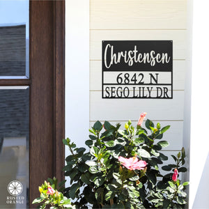 Rusted Orange Craftworks Co. Address Signs Always Come Home Address Plaque - Personalized Outdoor Sign with Name