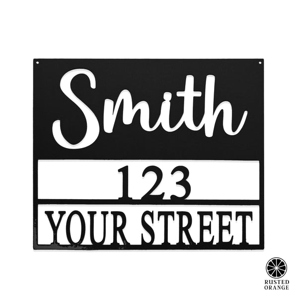 Rusted Orange Craftworks Co. Address Signs Always Come Home Address Plaque - Personalized Outdoor Sign with Name