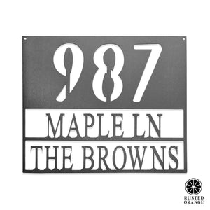 Rusted Orange Craftworks Co. Address Signs Always Come Home Address Plaque - Personalized Outdoor Sign with Name