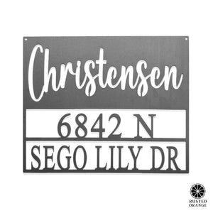 Rusted Orange Craftworks Co. Address Signs Always Come Home Address Plaque - Personalized Outdoor Sign with Name