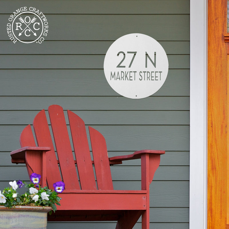 Rusted Orange Craftworks Co. Address Signs Banbury Address Plaque - 2 Sizes - Address Plaques for House Numbers