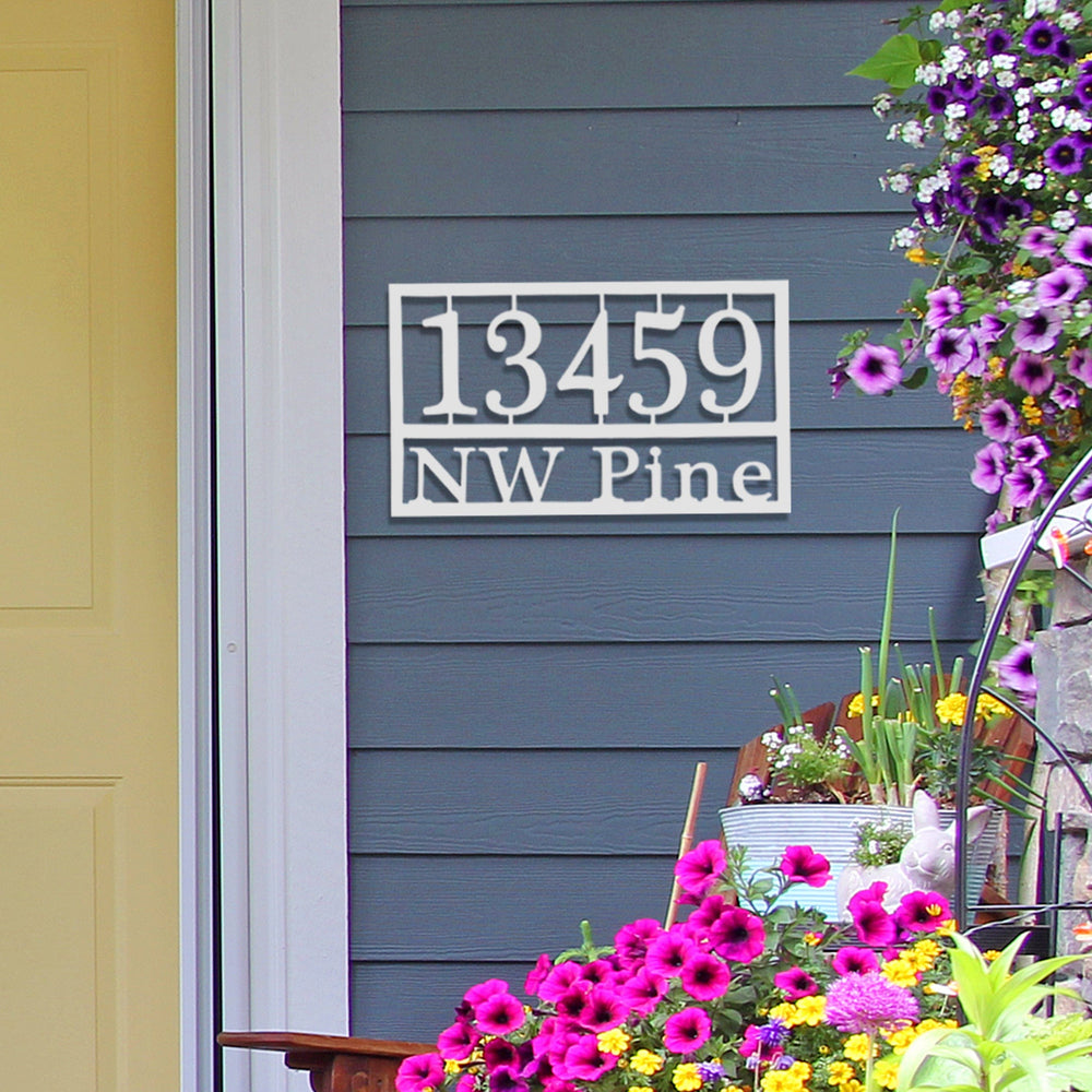 Rusted Orange Craftworks Co. Address Signs [COL] Home Address Plaque - 3 Sizes - Personalized Metal Street Name and House Numbers Sign