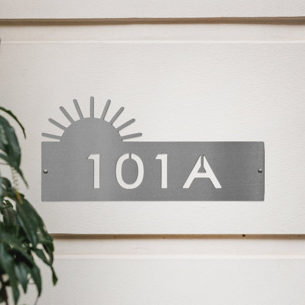 Rusted Orange Craftworks Co. Address Signs [COL] Landscape Address Plaque - 4 Styles - Circular Address Plaque for House Numbers