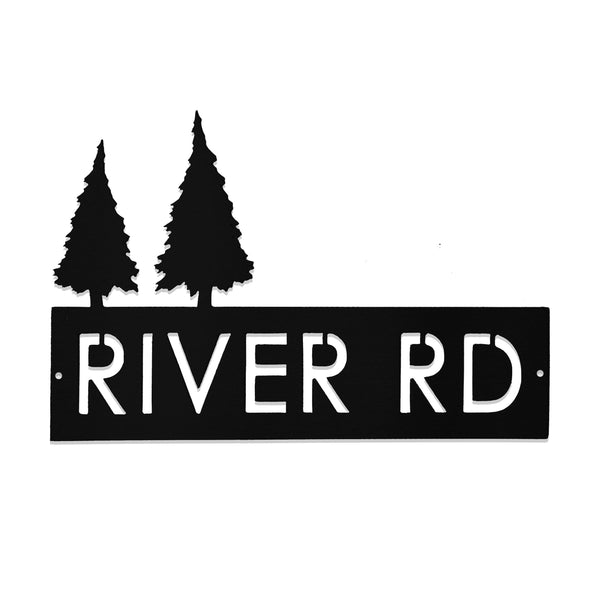Rusted Orange Craftworks Co. Address Signs [COL] Landscape Address Plaque - 4 Styles - Circular Address Plaque for House Numbers