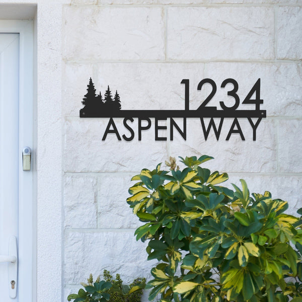 Rusted Orange Craftworks Co. Address Signs [COL] Modern Outdoor House Numbers - 9 Styles - Personalized Address Signs for House