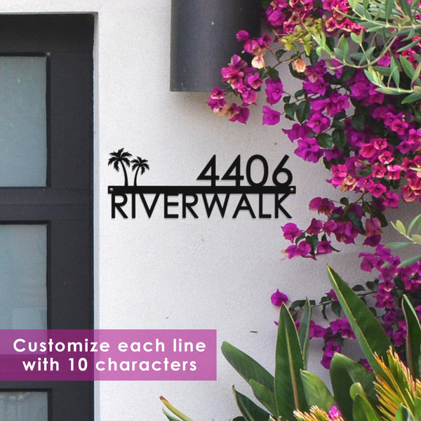 Rusted Orange Craftworks Co. Address Signs [COL] Modern Outdoor House Numbers - 9 Styles - Personalized Address Signs for House