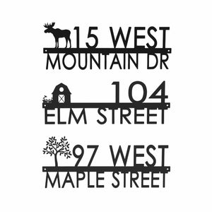 Rusted Orange Craftworks Co. Address Signs [COL] Modern Outdoor House Numbers - 9 Styles - Personalized Address Signs for House