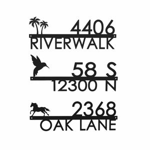 Rusted Orange Craftworks Co. Address Signs [COL] Modern Outdoor House Numbers - 9 Styles - Personalized Address Signs for House