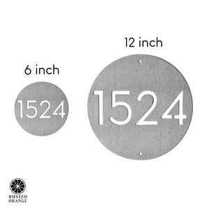 Rusted Orange Craftworks Co. Address Signs Downing Custom Address Plaque - 2 Sizes - Circular Address Plaque for House Numbers