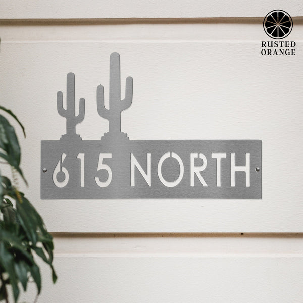 Rusted Orange Craftworks Co. Address Signs Landscape Address Plaque - 4 Styles - Circular Address Plaque for House Numbers