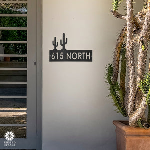 Rusted Orange Craftworks Co. Address Signs Landscape Address Plaque - 4 Styles - Circular Address Plaque for House Numbers
