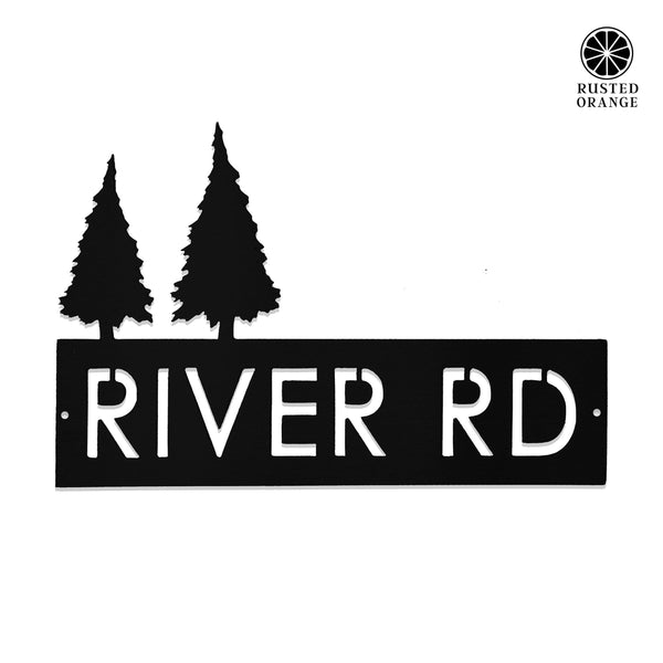 Rusted Orange Craftworks Co. Address Signs Landscape Address Plaque - 4 Styles - Circular Address Plaque for House Numbers