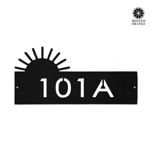 Rusted Orange Craftworks Co. Address Signs Landscape Address Plaque - 4 Styles - Circular Address Plaque for House Numbers