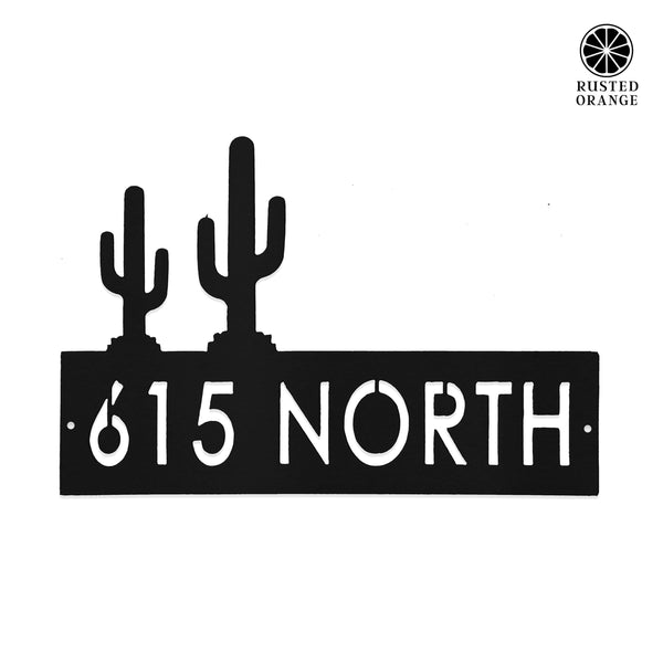Rusted Orange Craftworks Co. Address Signs Landscape Address Plaque - 4 Styles - Circular Address Plaque for House Numbers