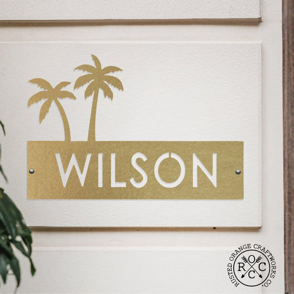 Rusted Orange Craftworks Co. Address Signs Landscape Address Plaque - 4 Styles - Circular Address Plaque for House Numbers
