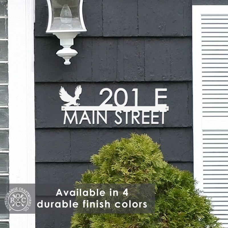 Modern House Numbers on black house