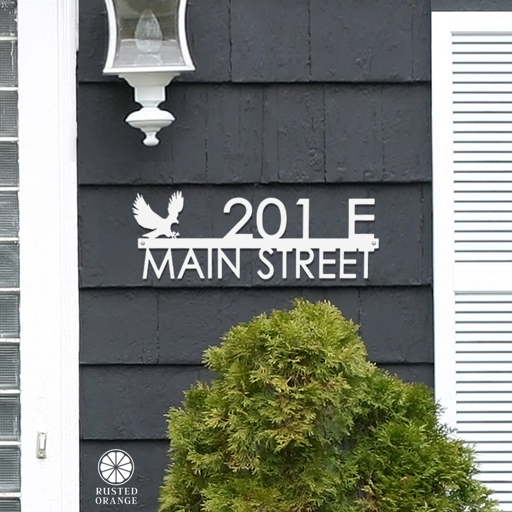 Rusted Orange Craftworks Co. Address Signs Modern Outdoor House Numbers - 9 Styles - Personalized Address Signs for House