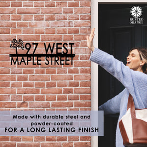 Rusted Orange Craftworks Co. Address Signs Modern Outdoor House Numbers - 9 Styles - Personalized Address Signs for House