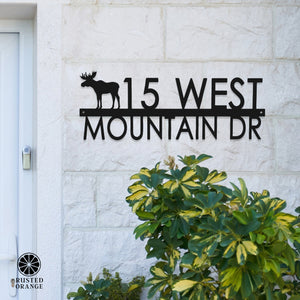 Rusted Orange Craftworks Co. Address Signs Modern Outdoor House Numbers - 9 Styles - Personalized Address Signs for House