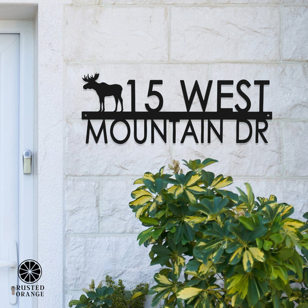 Rusted Orange Craftworks Co. Address Signs Modern Outdoor House Numbers - 9 Styles - Personalized Address Signs for House