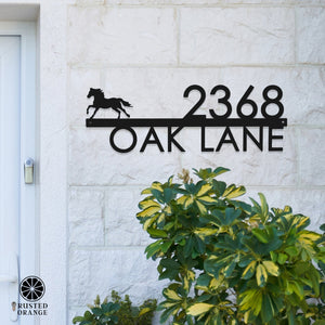 Rusted Orange Craftworks Co. Address Signs Modern Outdoor House Numbers - 9 Styles - Personalized Address Signs for House