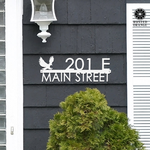 Rusted Orange Craftworks Co. Address Signs Modern Outdoor House Numbers - 9 Styles - Personalized Address Signs for House