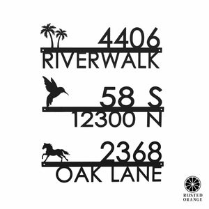 Rusted Orange Craftworks Co. Address Signs Modern Outdoor House Numbers - 9 Styles - Personalized Address Signs for House