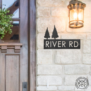 Rusted Orange Craftworks Co. Address Signs Special Offer Landscape Address Plaque - 4 Styles - Circular Address Plaque for House Numbers