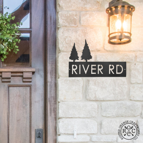 Rusted Orange Craftworks Co. Address Signs Special Offer Landscape Address Plaque - 4 Styles - Circular Address Plaque for House Numbers