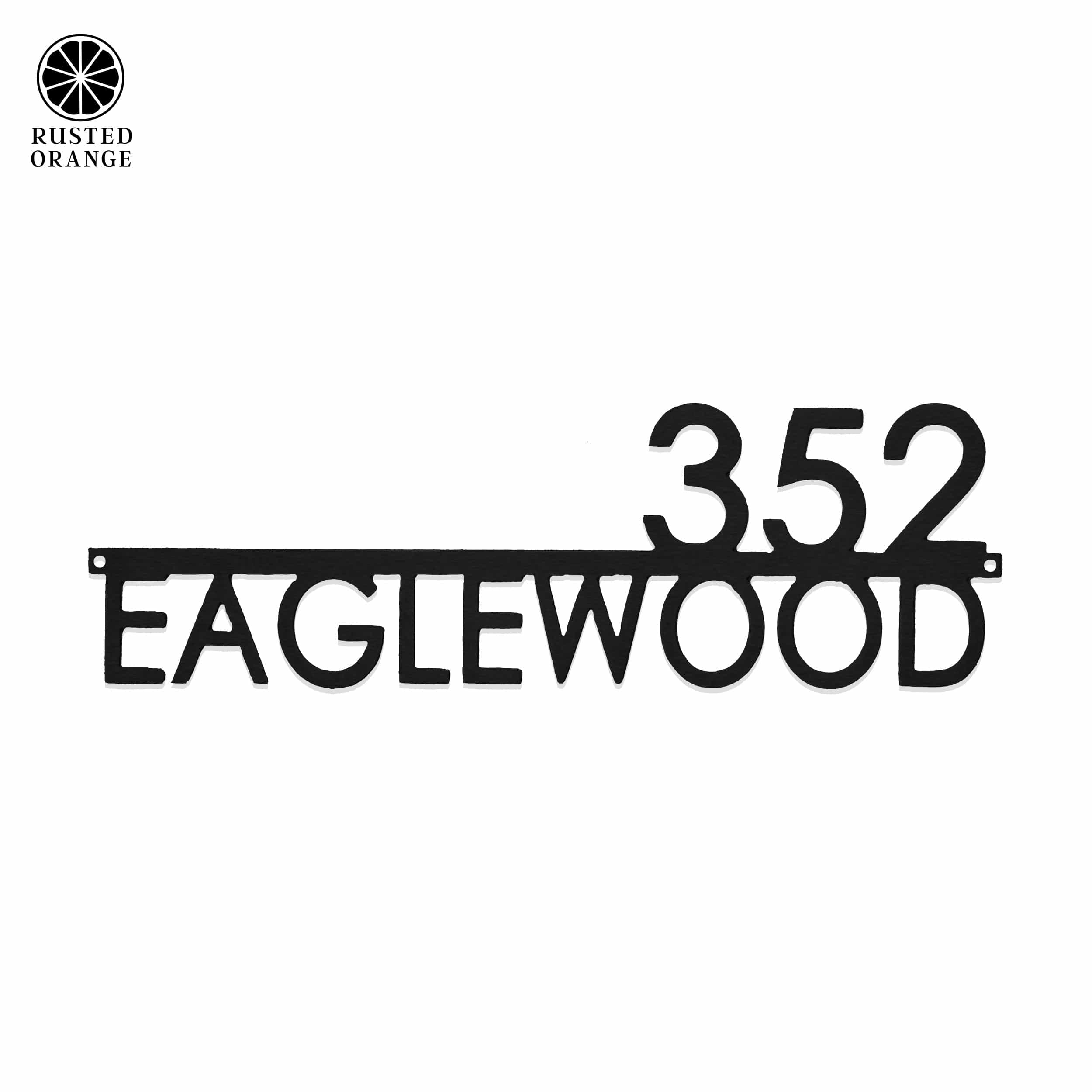 Magnolia Address Plaque - 3 Sizes - Modern Outside House Numbers