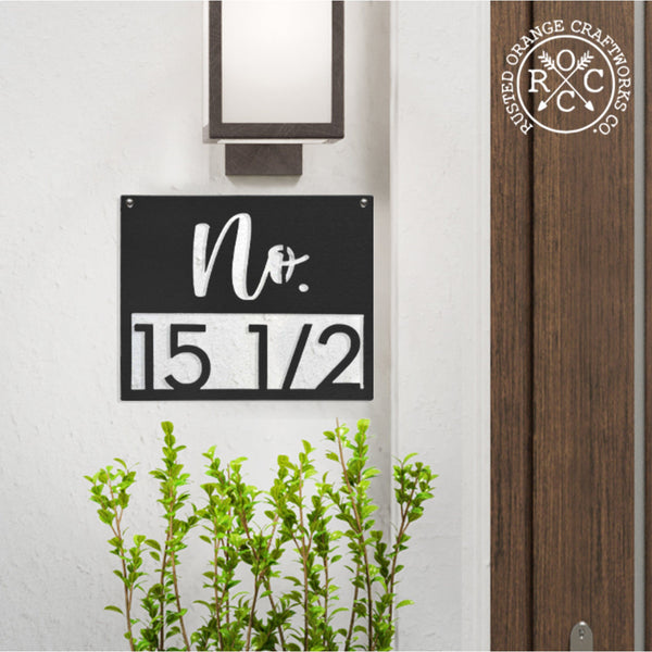 Rusted Orange Craftworks Co. Address Signs Special Offer Station Park Address Plaque - 4 Styles - Personalized Address Plaque with Numbers