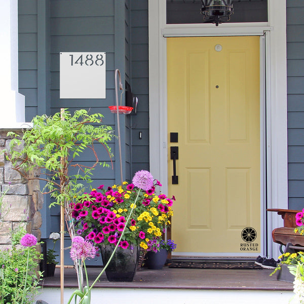 Rusted Orange Craftworks Co. Address Signs Whitehall Address - 3 Sizes - Personalized Address Plaque for Houses with Street Name