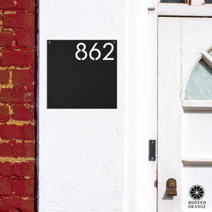 Rusted Orange Craftworks Co. Address Signs Whitehall Address - 3 Sizes - Personalized Address Plaque for Houses with Street Name